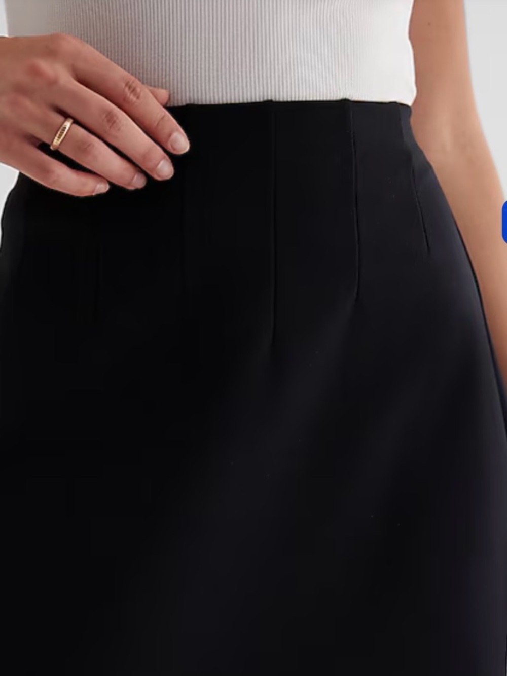 Express Black High-Waist Mini Skirt